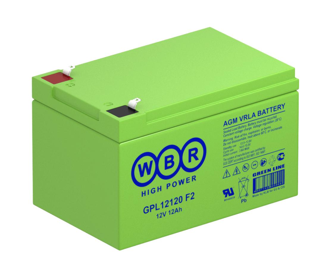 Аккумулятор WBR GPL 12120 F2 свинцово-кислотный AGM 12V 12Ah