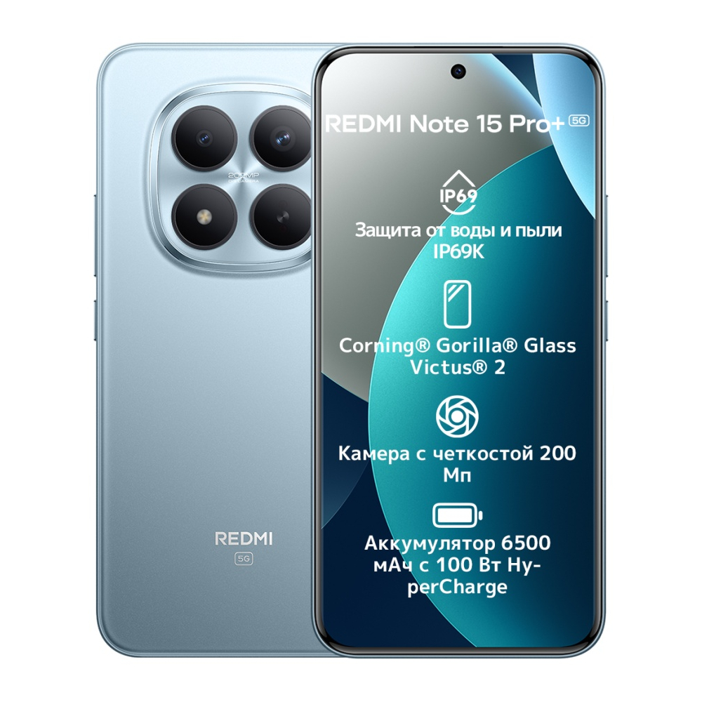 Смартфон Xiaomi Redmi Note 15 Pro Plus 12/512Gb Ocean Blue