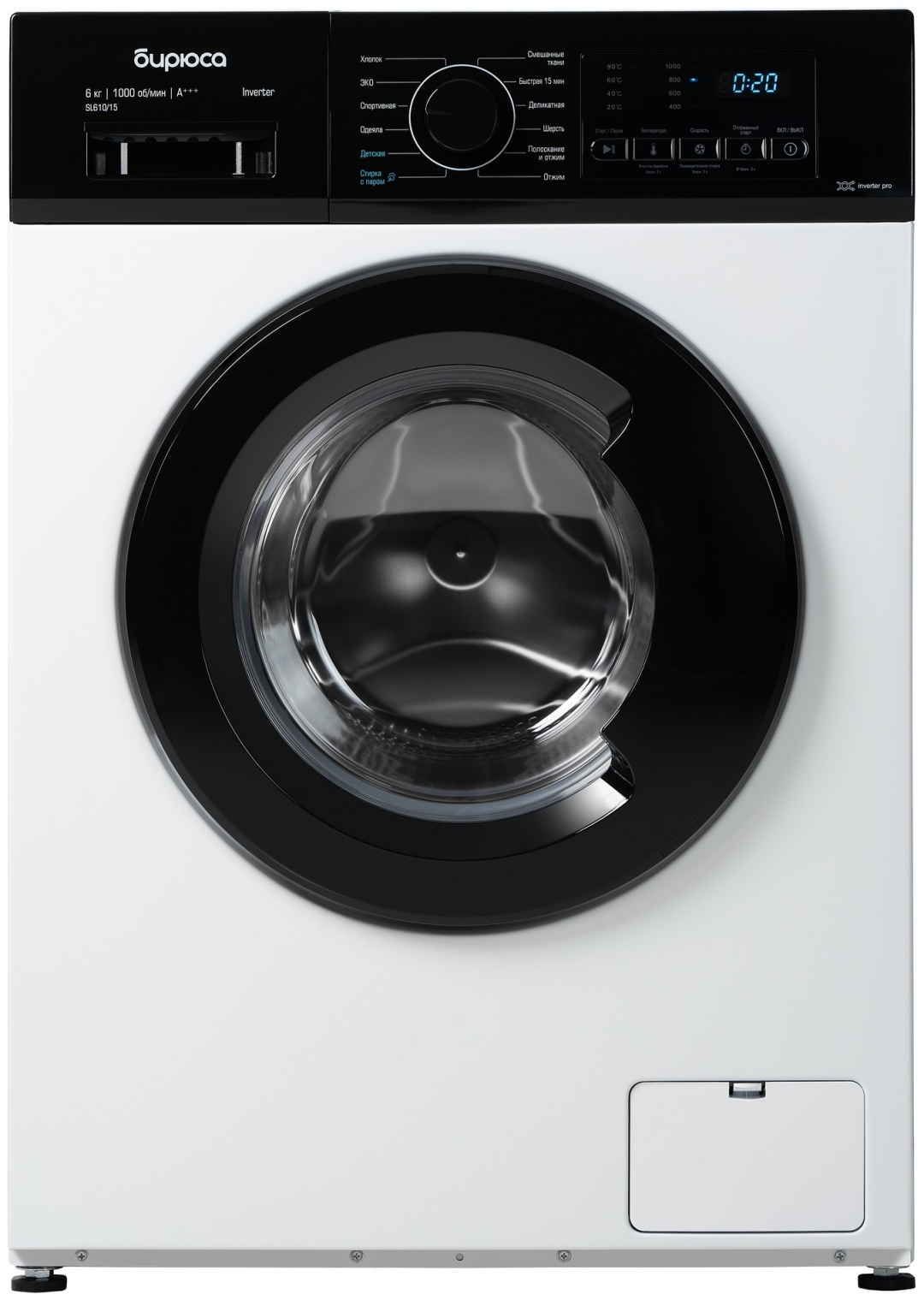 Стиральная машина Бирюса WM-SL610/15 узкая инвертор 6кг белый
