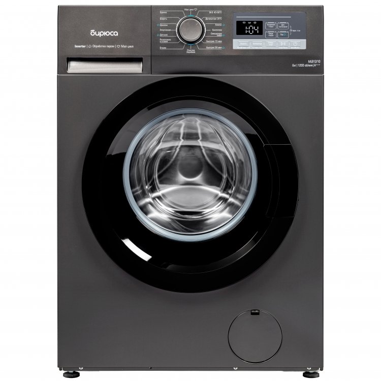 Стиральная машина Бирюса WM-ML612/10 DM узкая инвертор 6кг темный металлик