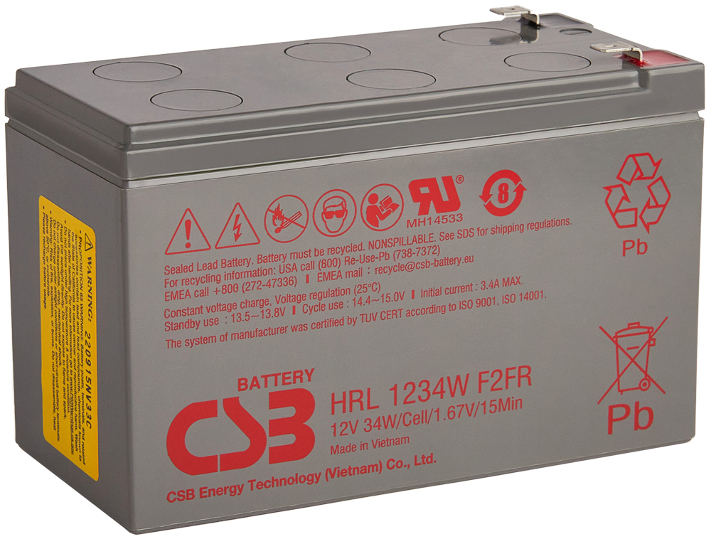 Аккумулятор CSB HRL 1234W F2 FR 12V 9Ah (34W)