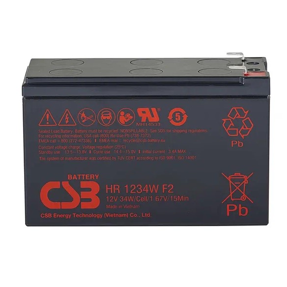 Аккумулятор CSB HR 1234W F2 12V 9Ah (34W)