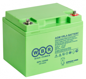 Аккумулятор WBR GPL 12500 свинцово-кислотный AGM 12V 50Ah