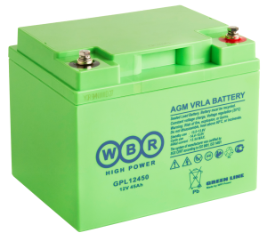 Аккумулятор WBR GPL 12450 свинцово-кислотный AGM 12V 45Ah