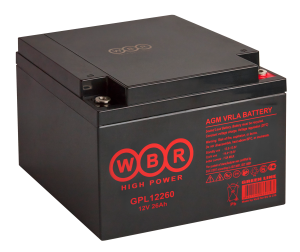 Аккумулятор WBR GPL 12260 свинцово-кислотный AGM 12V 26Ah