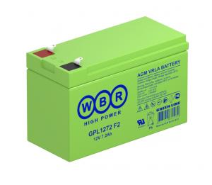 Аккумулятор WBR GPL 1272 свинцово-кислотный AGM 12V 7.2Ah