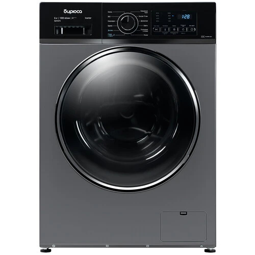 Стиральная машина Бирюса WM-SL610/15S узкая инвертор 6кг хромированный металлик