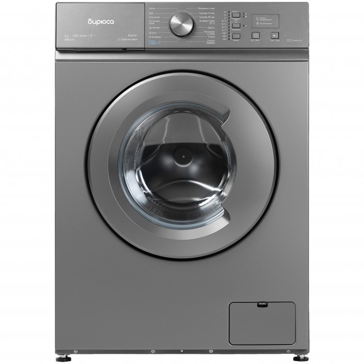 Стиральная машина Бирюса WM-SM510/10М узкая инвертор 5кг металлик