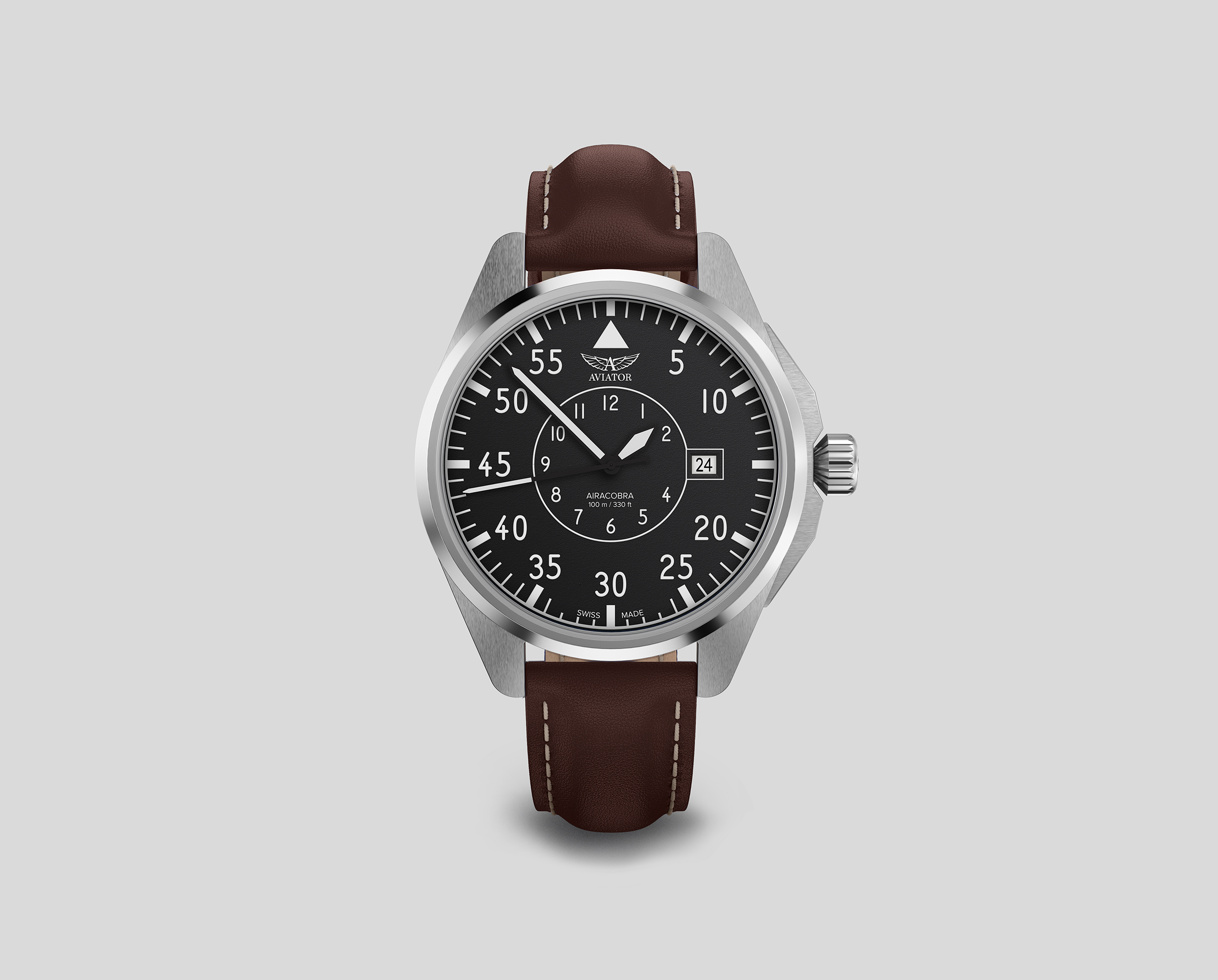 Чаcы механические AVIATOR AIRACOBRA 43 HERITAGE V.3.39.0.340.0 мужские