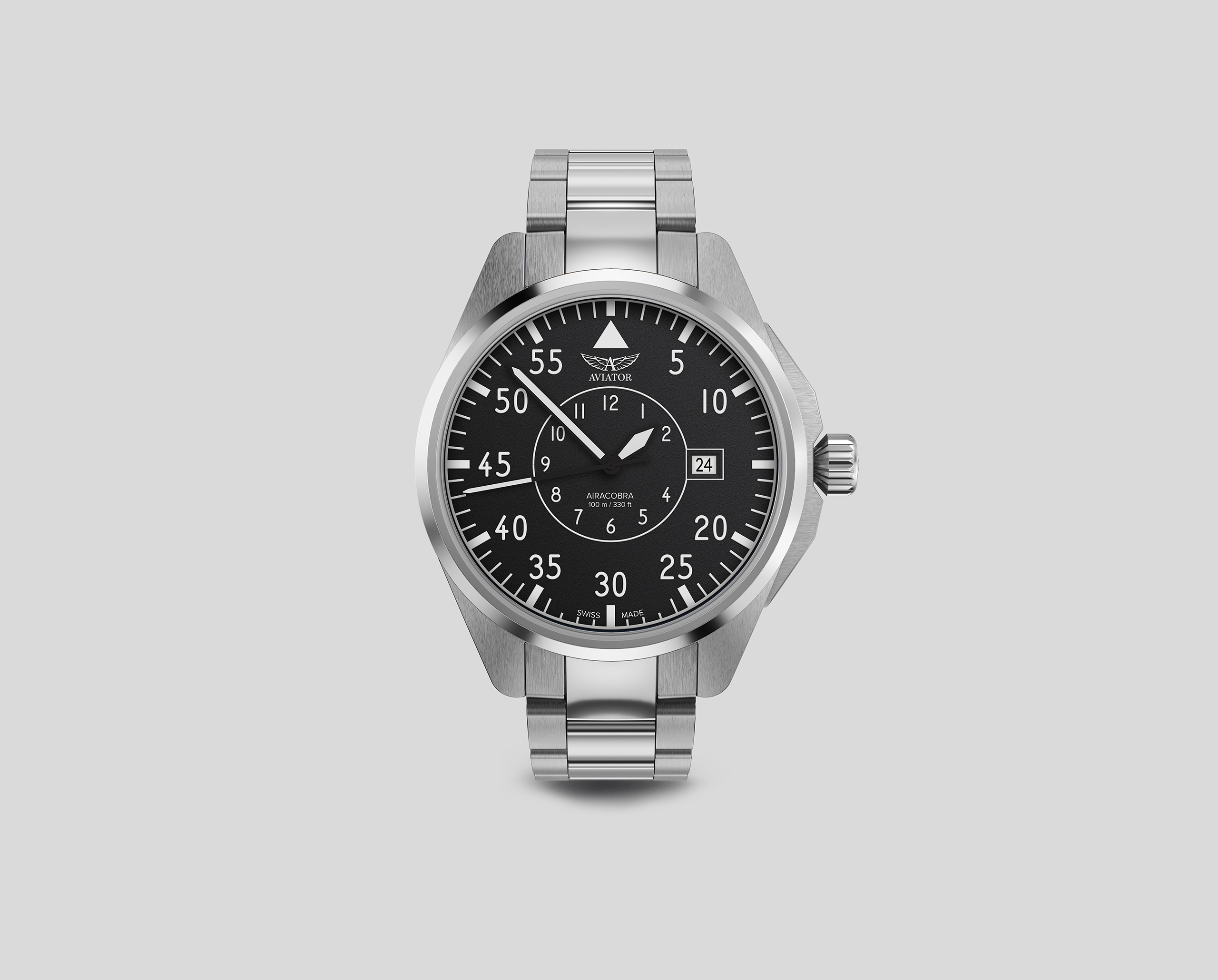 Чаcы механические AVIATOR AIRACOBRA 43 HERITAGE V.3.39.0.340.5 мужские
