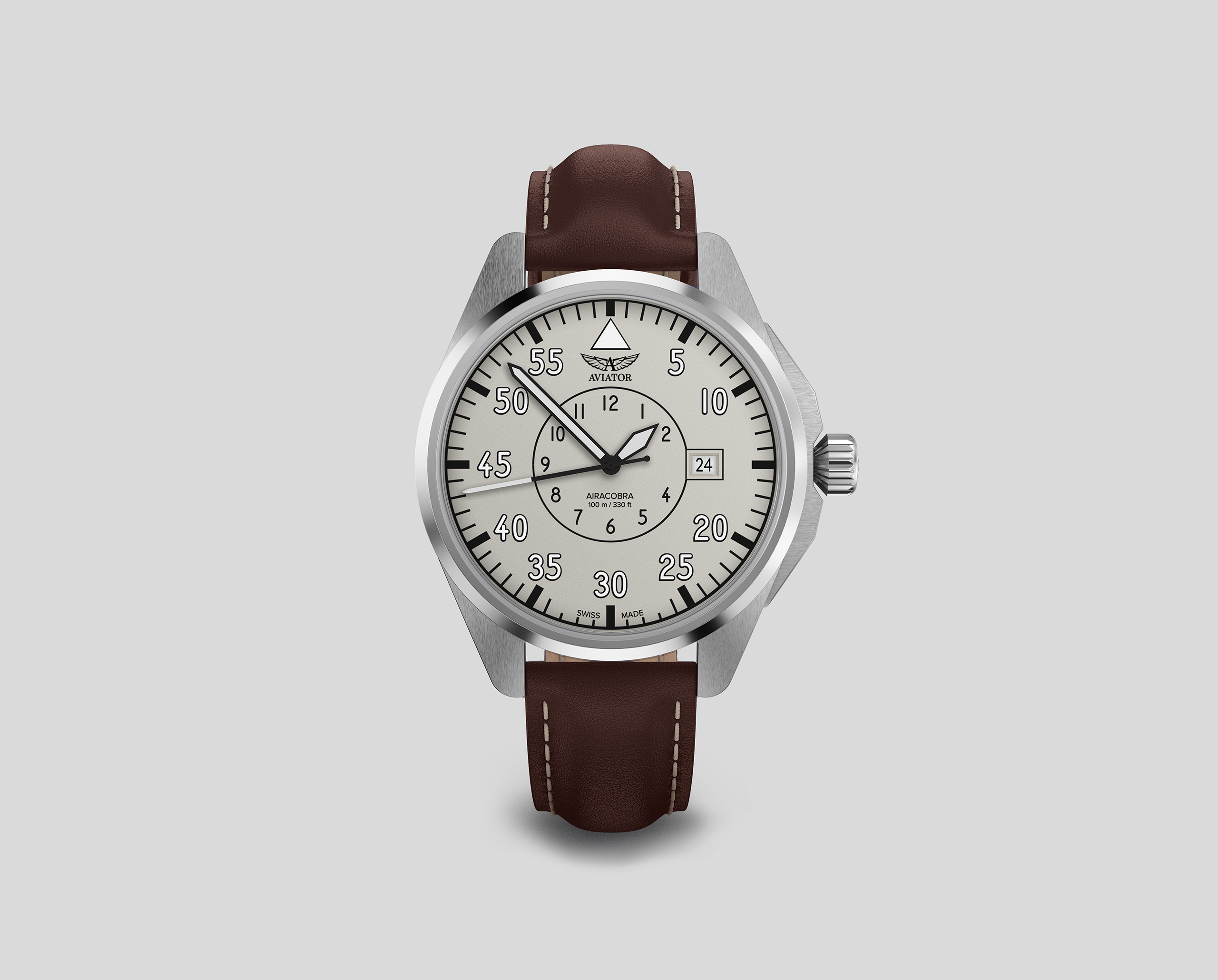 Чаcы механические AVIATOR AIRACOBRA 43 HERITAGE V.3.39.0.342.0 мужские