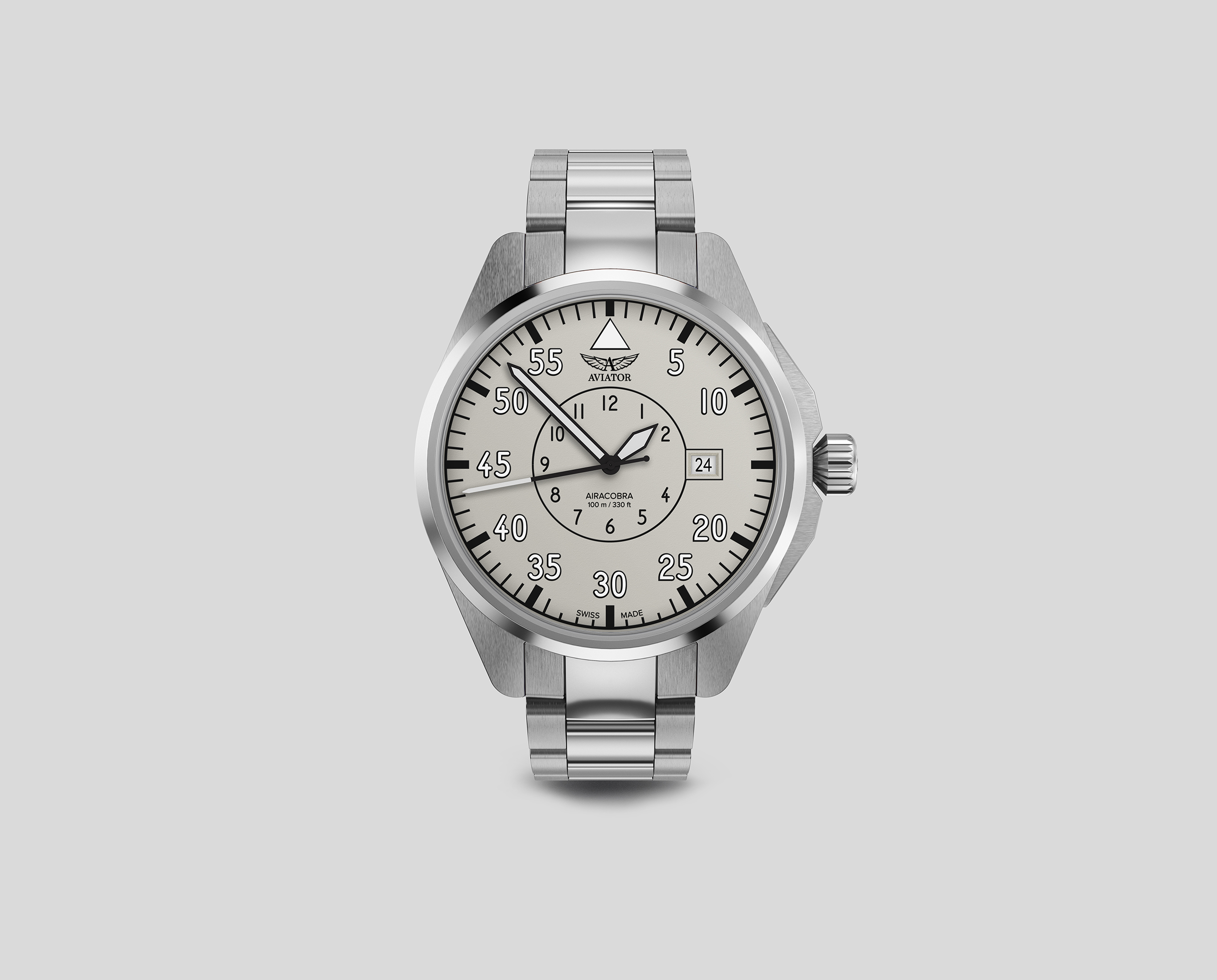 Чаcы механические AVIATOR AIRACOBRA 43 HERITAGE V.3.39.0.342.5 мужские