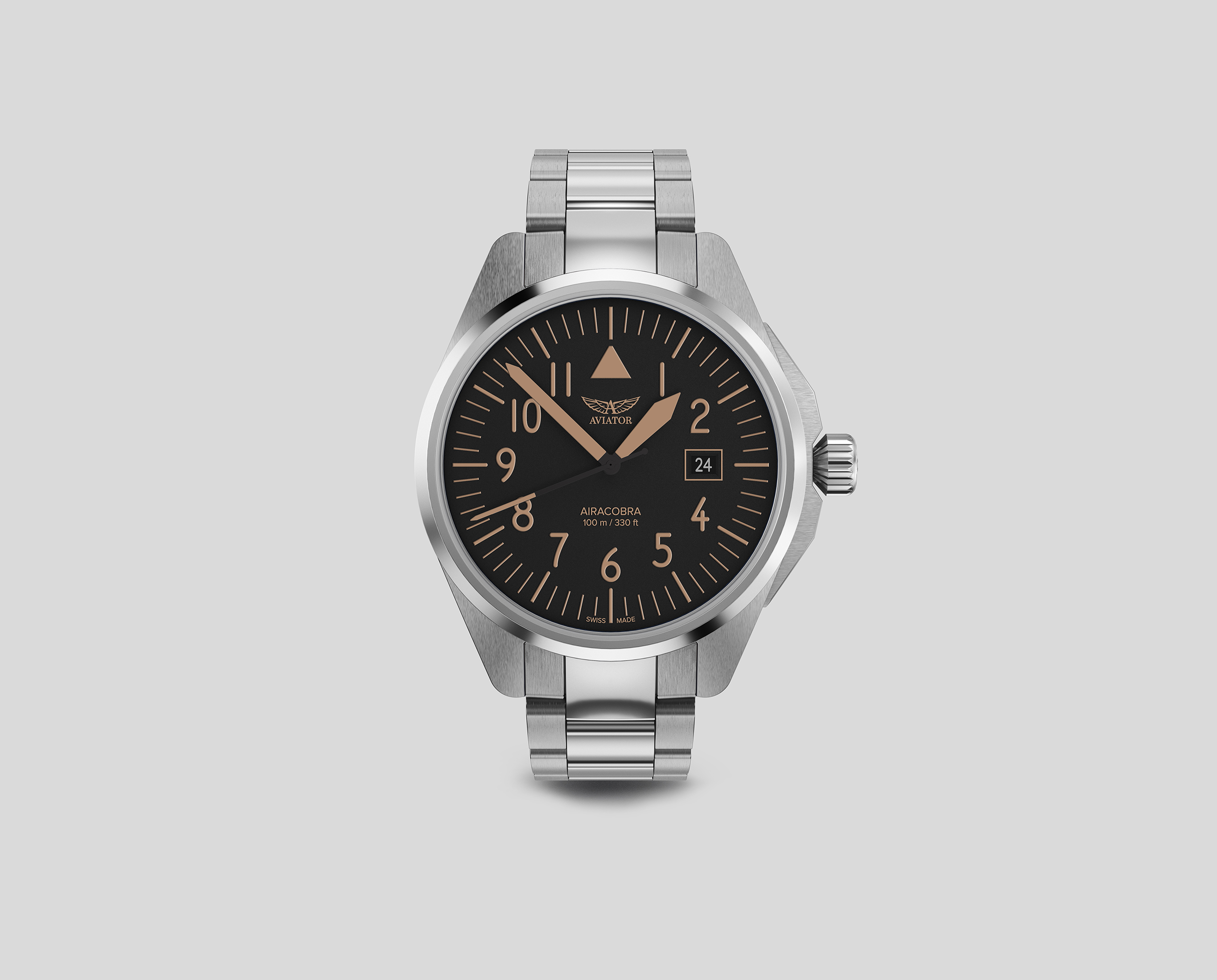 Чаcы кварцевые AVIATOR AIRACOBRA TYPE A V.1.38.0.316.5 мужские