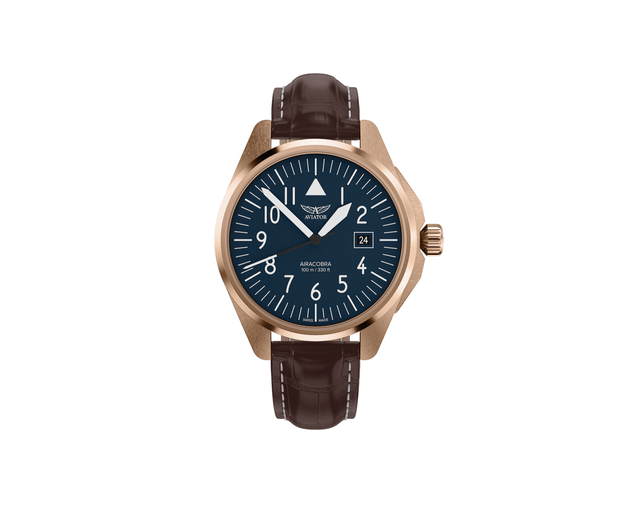 Чаcы кварцевые AVIATOR AIRACOBRA TYPE A V.1.38.2.317.4 мужские