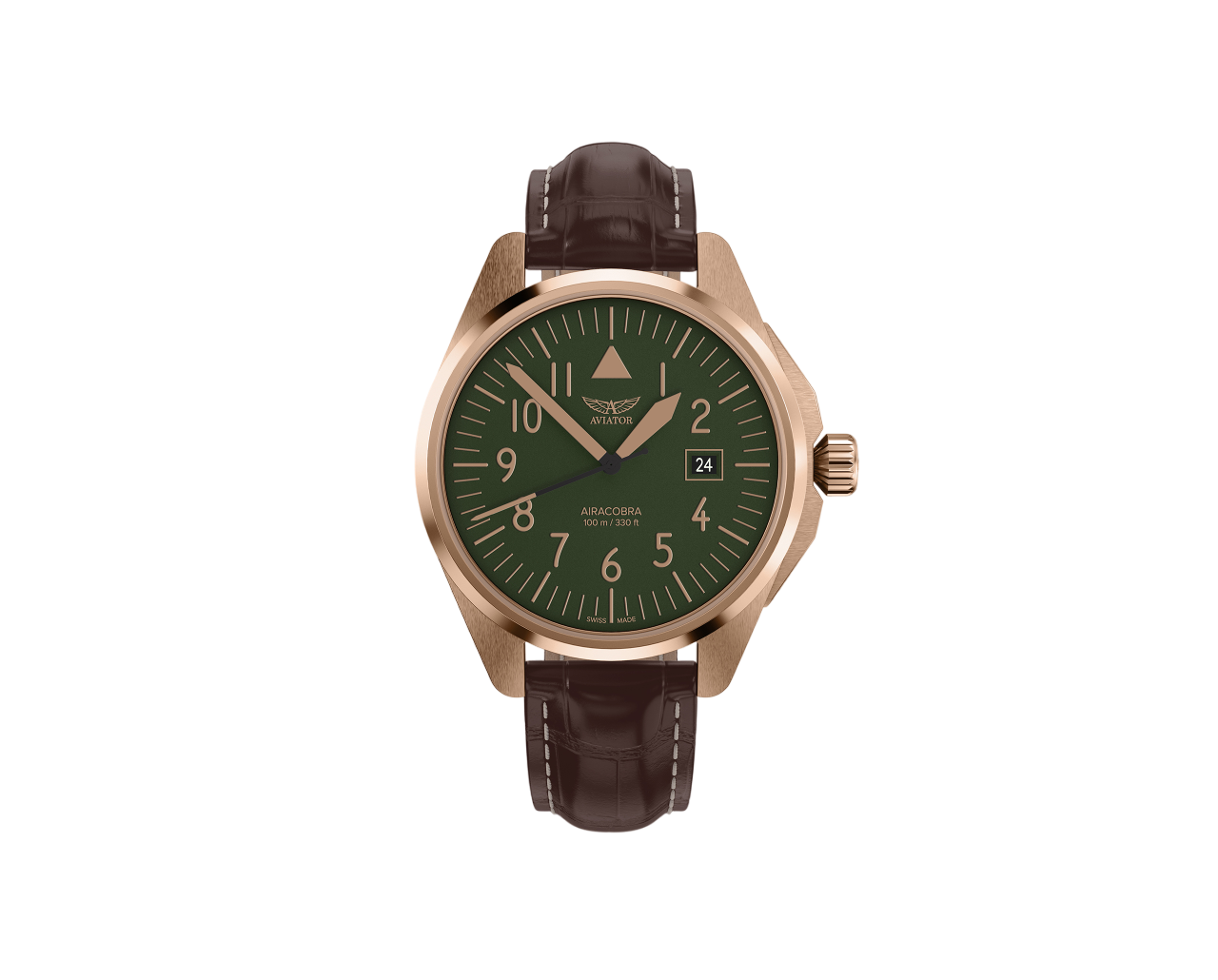 Чаcы кварцевые AVIATOR AIRACOBRA TYPE A V.1.38.2.330.4 мужские