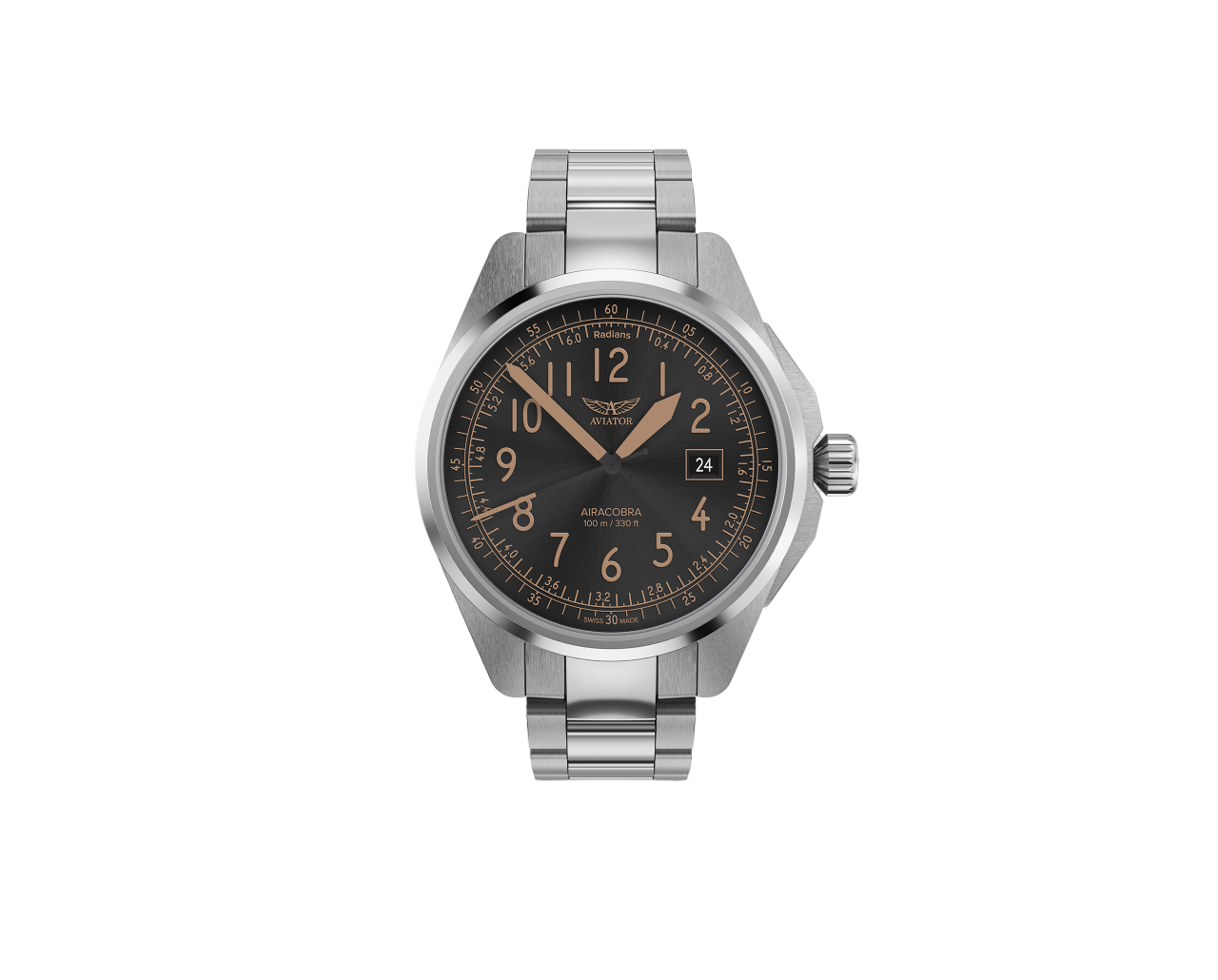 Чаcы кварцевые AVIATOR AIRACOBRA TYPE B V.1.38.0.323.5 мужские
