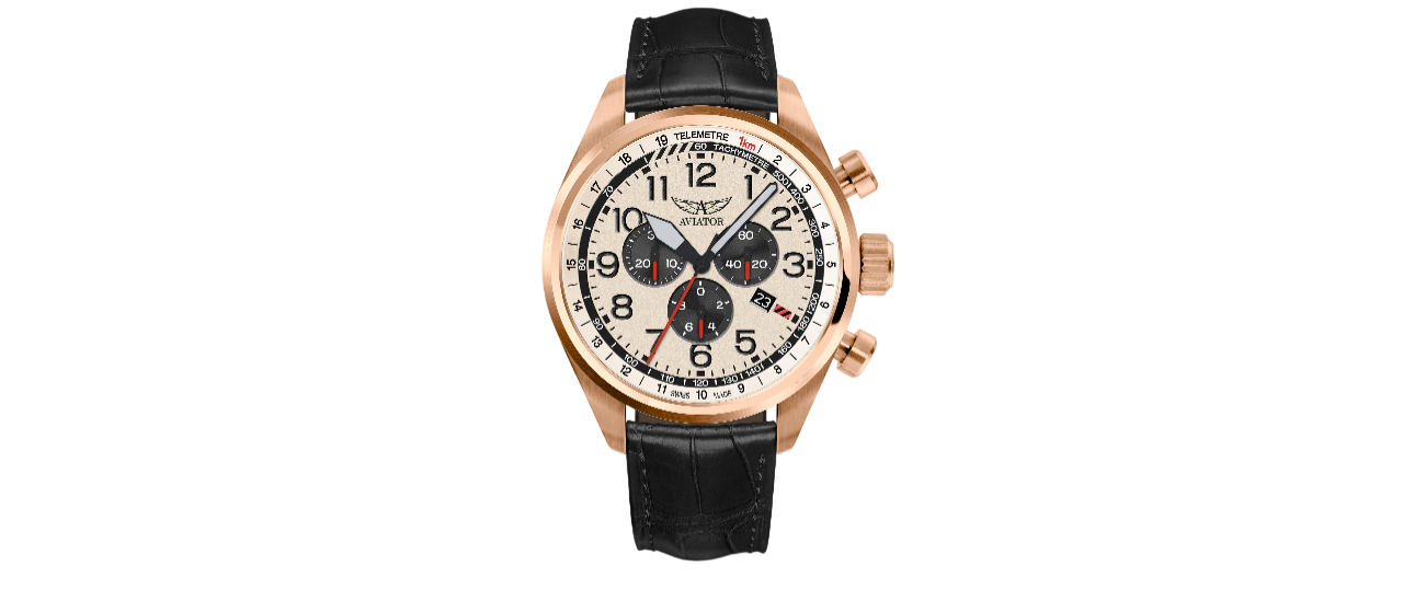Чаcы кварцевые AVIATOR AIRACOBRA P45 CHRONO V.2.25.2.173.4 мужские