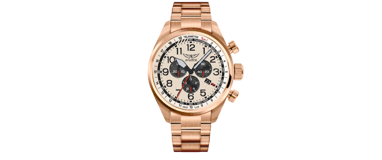 Чаcы кварцевые AVIATOR AIRACOBRA P45 CHRONO V.2.25.2.173.5 мужские