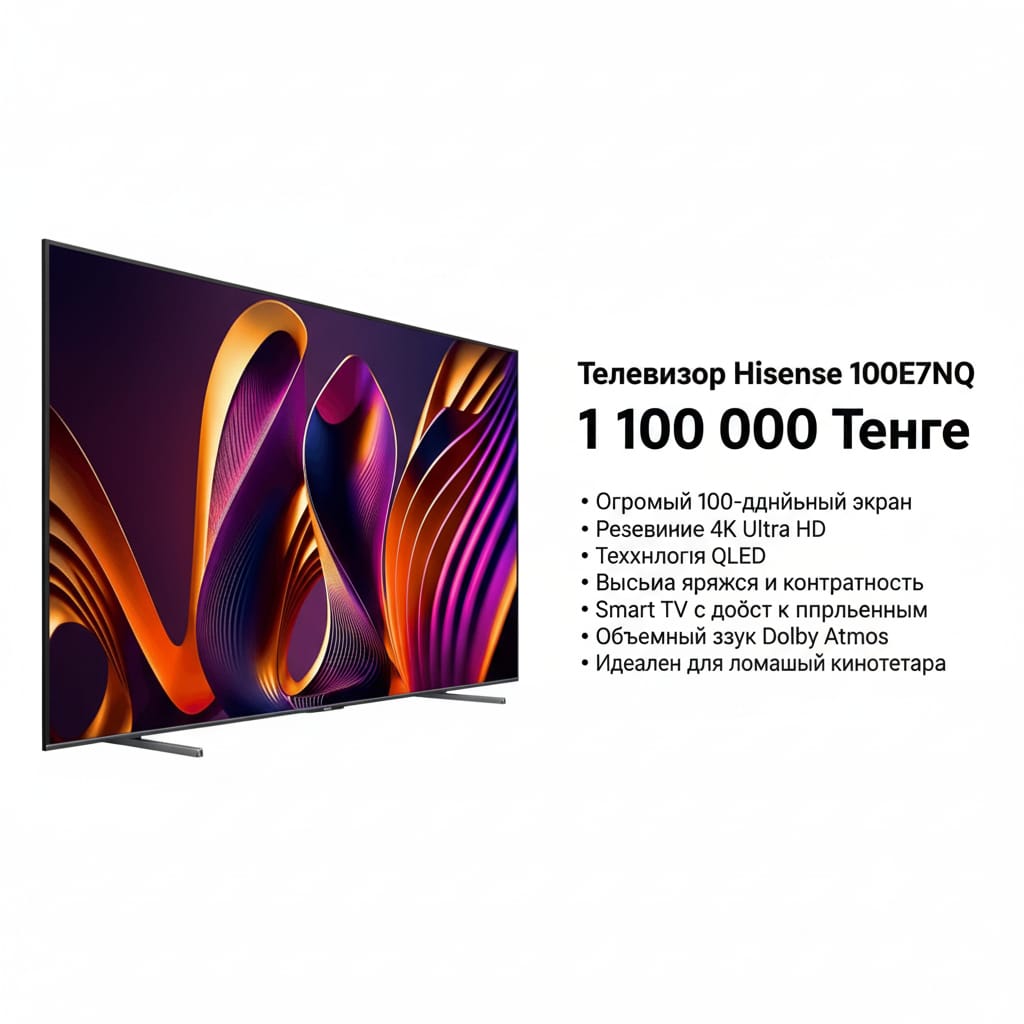 Телевизор Hisense 100E7NQ QLED 4K Ultra HD Smart TV