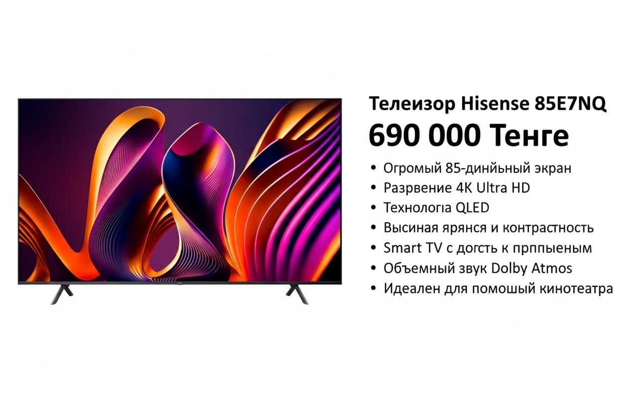 Телевизор Hisense 85E7NQ QLED 4K Ultra HD Smart TV