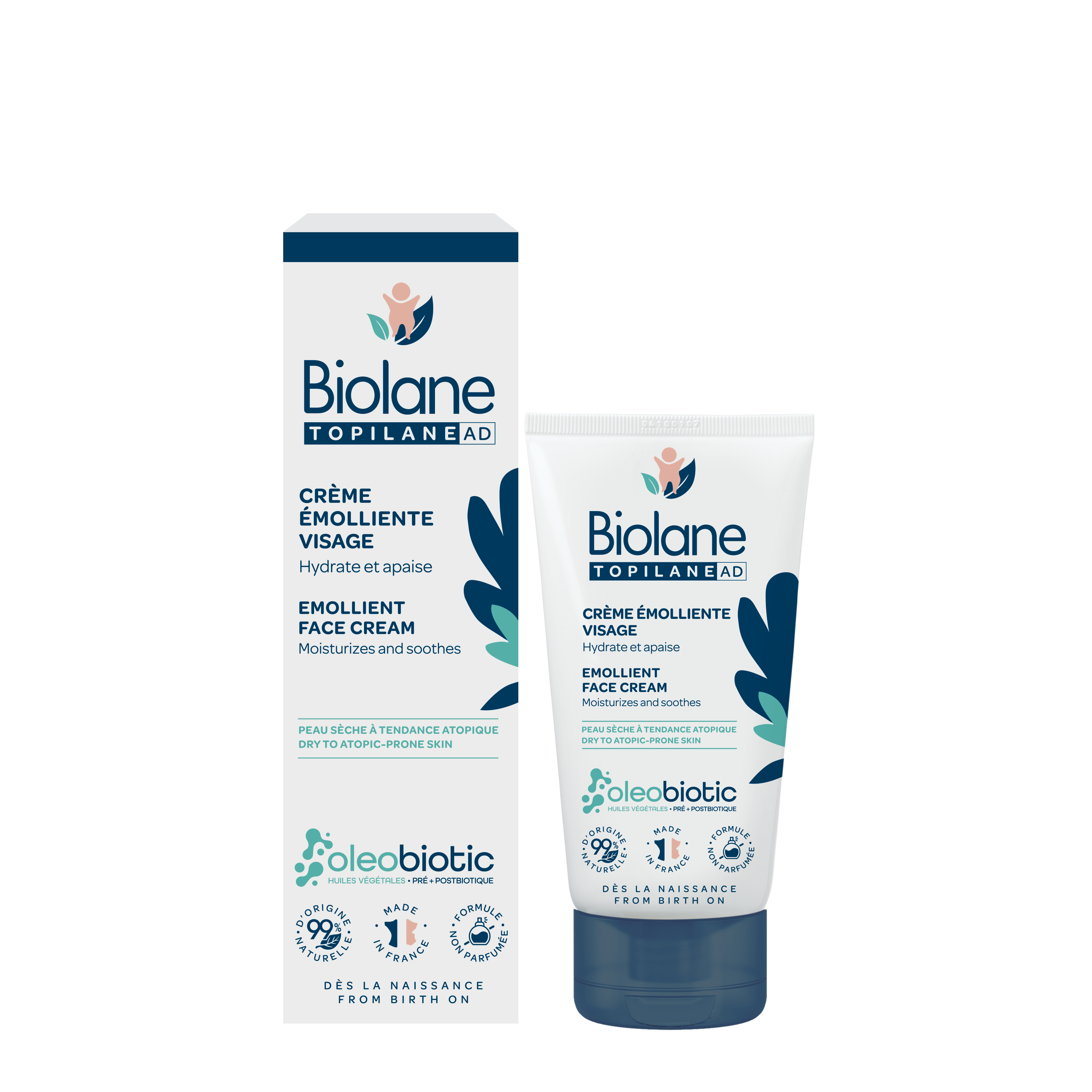 BIOLANE TOPILANE AD Детский смягчающий крем для лица 50 мл 3286010101242