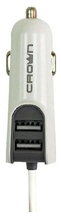 Автомобильное универсальное зарядное устройство Crown CMCC-001