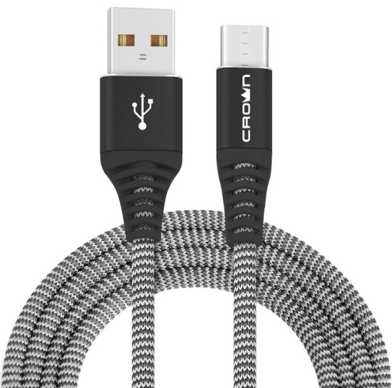 Кабель Crown USB - USB Type-C CMCU-010C black