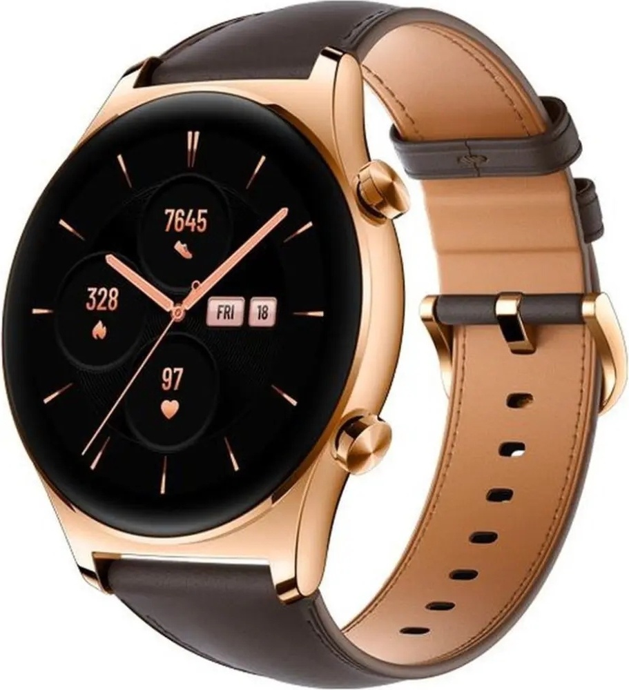 Смарт часы HONOR Watch GS 3  Gold Brown, Диагональ 1.43, объем встроенной памяти 4, поддержка платфо