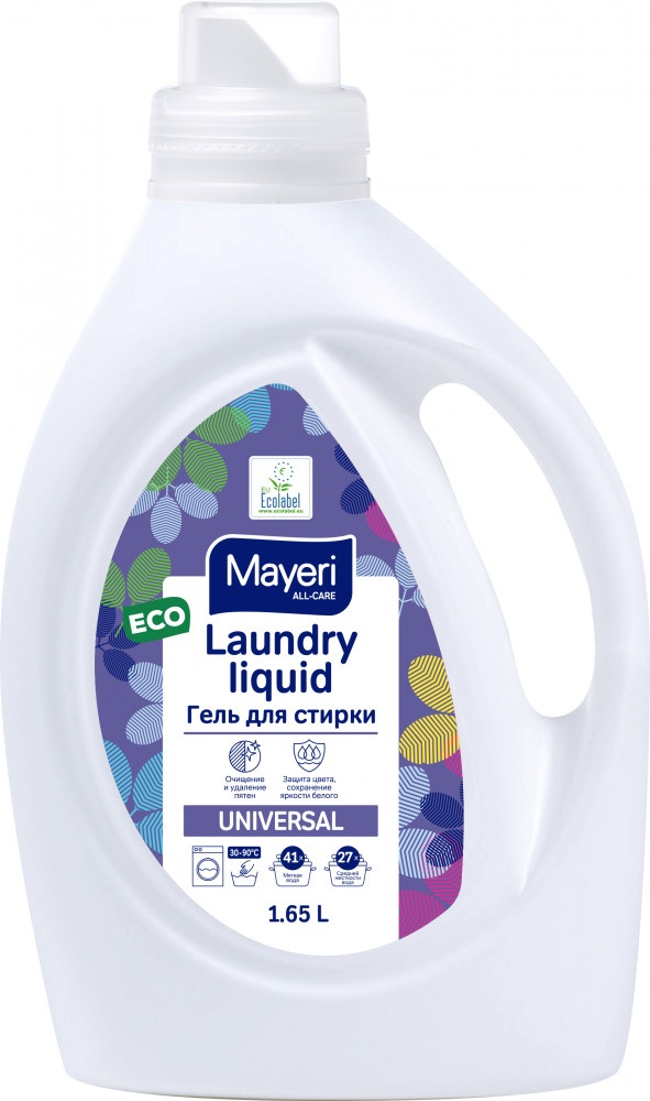 Гель для стирки универсальный 1650мл All-Care Mayeri