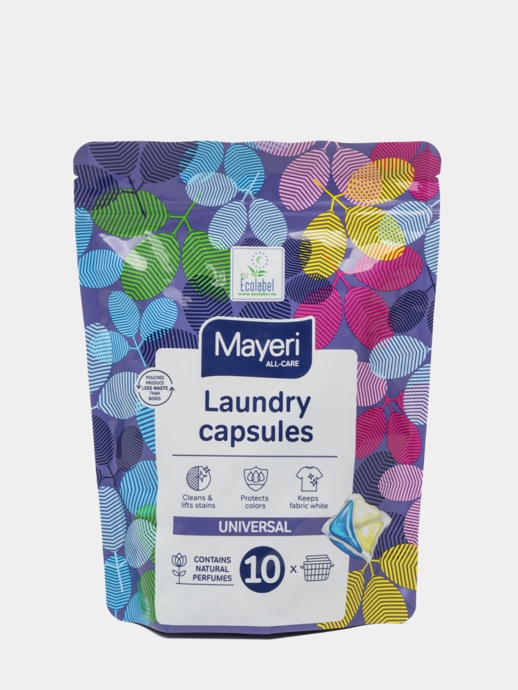 Капсулы для стирки универсальные дойпак  10шт All-Care Mayeri